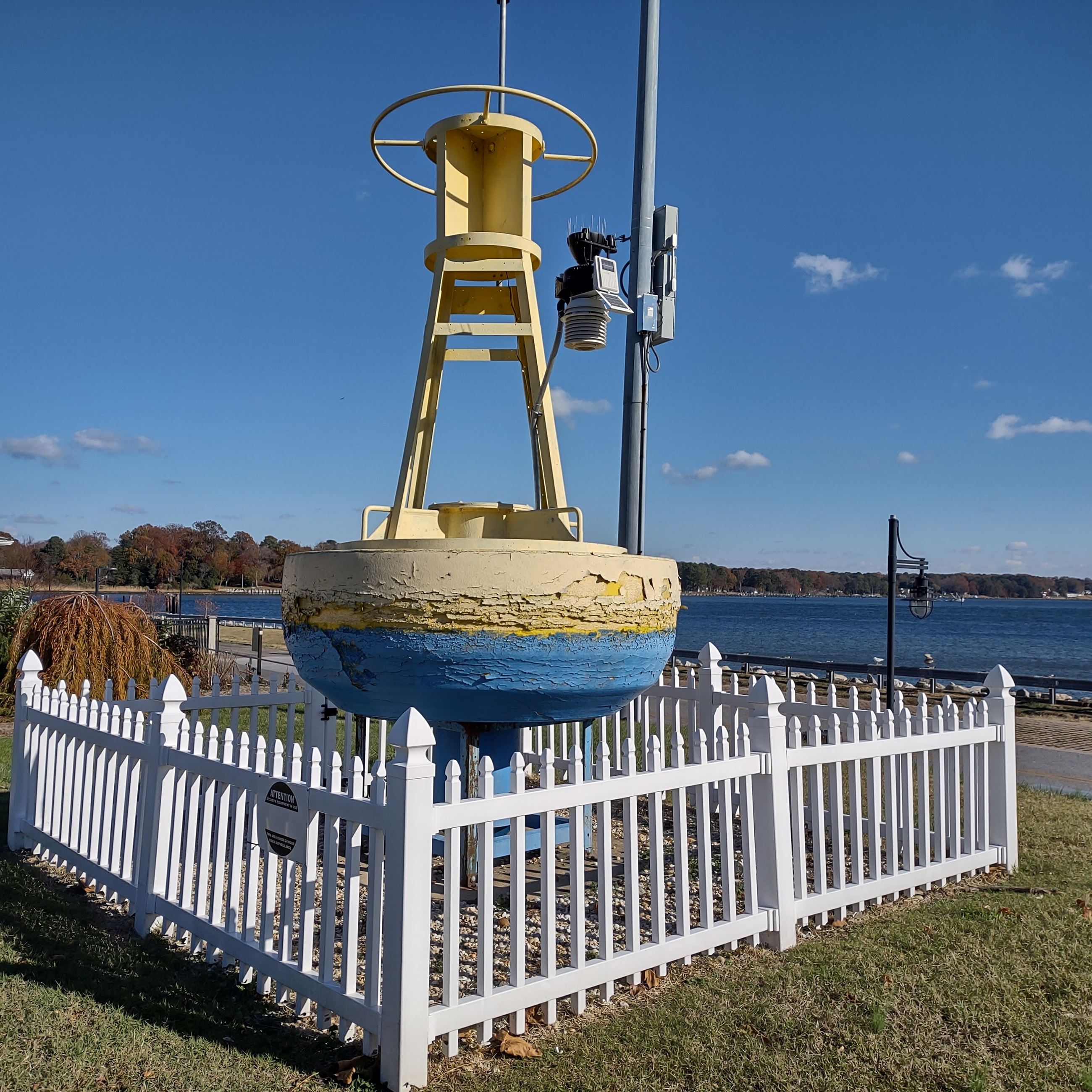 Large buoy outside of Chesapeake Biological Laboratory Visitor Center